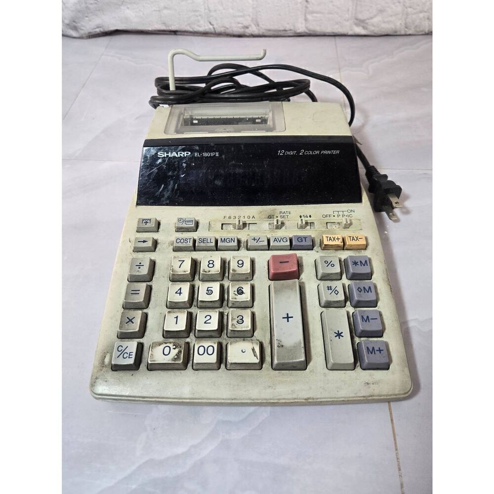 Sharp EL-1801P 12 Digit Electric Calculator
